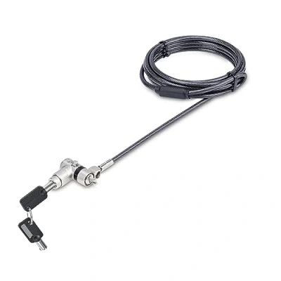 Image of StarTech.com Universal LAPTOP Lock 6.6ft (2m), Security Cable For Notebooks Compatible With Noble Wedge/Nano/K Slot, Keyed Locking Cable, Cut Resistant Carbon Steel (UNIVK LOCK)