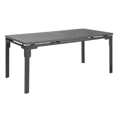 Image of Bolero Valletta Grey Slatted Extendable Outdoor Dining Table
