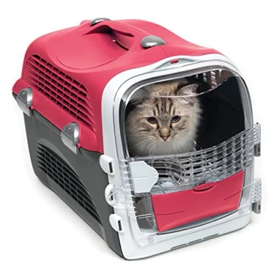 Image of Catit Cabrio Cat Carrier, Cherry Red