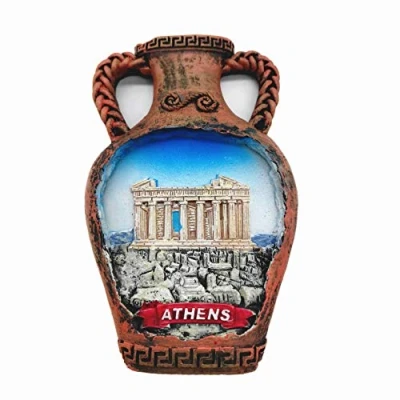 Image of 3D Athens Greece souvenir fridge magnet,Home &amp; kitchen decoration magnetic sticker refrigerator magnet travel gift
