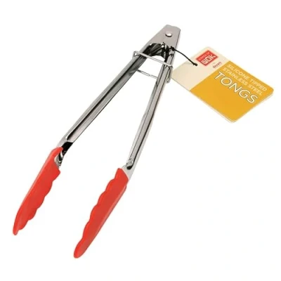 Image of School of Wok Stainless Steel Silicone Tipped Tongs