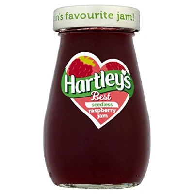Image of ( 6 Pack) Hartleys Best Raspberry Jam Seedless 340g