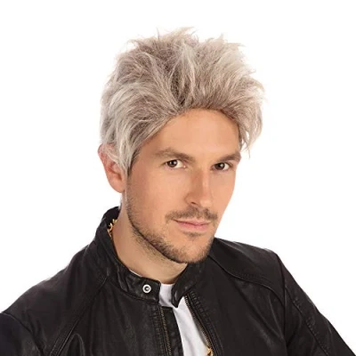 Image of Bristol Novelty BW962 80&#039;s Bad Boy Wig, adult, Blonde