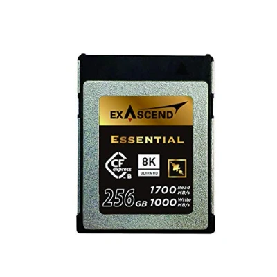 Image of Exascend 256G/512G/1TB Essential CFexpress Card Type B, up to 1,700MB/s, Compatible with Canon, Nikon, Panasonic and Other Cameras.