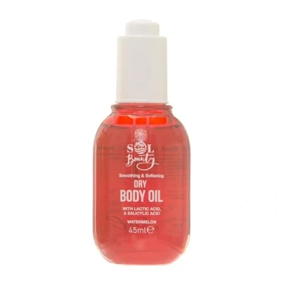 Image of Sol Beauty Dry Body Oil Watermelon Scent, Helps Hydrate and Soften Skin, Vegan Friendly Light Moisturiser 45ml