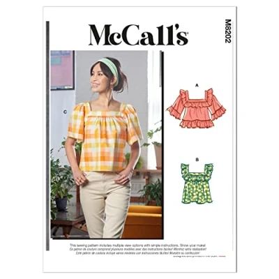 Image of McCalls Sewing Pattern M8202ZZ ZZ (L XL XXL) Misses&#039; Tops, Multi Colour