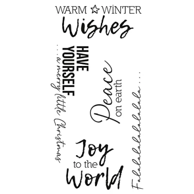 Image of Sizzix Clear Stamps 5PK Festive Sentiments #1 by Olivia Rose, Acryl, One Size