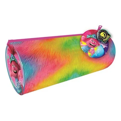 Image of Trolls World Tour Movie Furry Rainbow Barrel Pencil Case