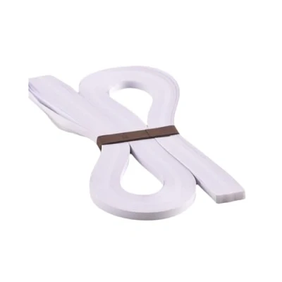Image of ODETOJOY Paper Quilling Strips 10mm White Craft Papers Pure Single Color for DIY Crafts 120pc