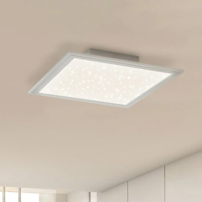 Image of Briloner Leuchten 7303 016 LED Panel, lamp Star Decoration, dimmable Ceiling Light, Colour Temperature (CCT), incl. Remote Control, 36 watts, 3,800 lumens, White, 596x596x60mm (LxWxH)