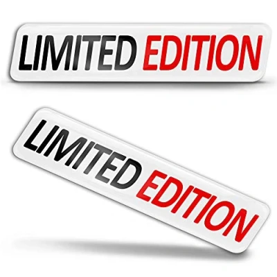 Image of SkinoEu® 2 x 3D Gel Silicone Stickers Decals Limited Edition Logo Emblem Badge Car Auto Moto Motorcycle Windows Door PC Tablet Laptop Accessories Tuning Gift KS 101