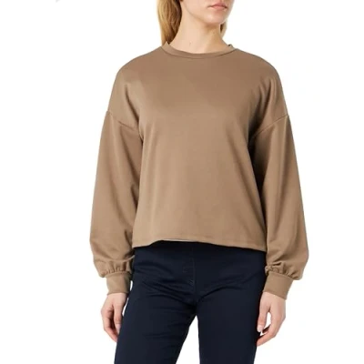 Image of PIECES Women&#039;s Pcjacy LS O Neck Sweat Bc Sweatshirt, fossil, XS