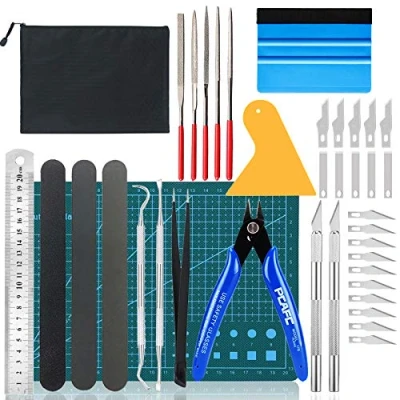 Image of 39 pec DIY Craft Tool Set Gundam Model Tools Kit Weeding Plotter Accessories Tweezers Spatula + A5 Mat Pliers Sanding Sticks Metal File for Building Repairing Cameos (38pcs)