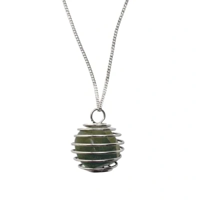 Image of VIE Spiral Tumbled Pendant Necklace, Green Aventurine