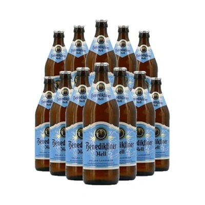 Image of Benediktiner Helles German Lager Beer (12 Pack) 5% ABV Gifts for Men, Birthday Men and Women, Beers Lagers Offers Gift Pack Alcohol Set