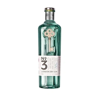 Image of No.3 London Dry Gin, Voted Best Gin in The World 4 Times, Great For Cocktails Including Martini, Cocktail Mixer Negroni, &amp; Tonic Tom Collins, All Occasions, 46% ABV, 70 cl