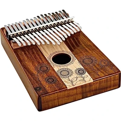 Image of Sonic Energy Sound Hole Kalimba 17 notes in C Major For Meditation, Yoga, Percussion Maple and Acacia Wood Including Accessories (KL1706H)