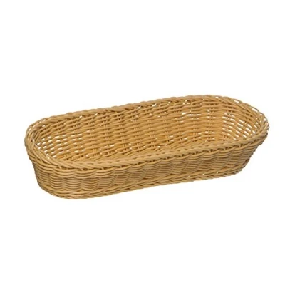 Image of Baguette basket, oval 28 x 16 cm, H: 8 cm Polypropylene, beige