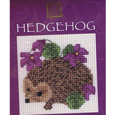 Image of Hedgehog Card Cross Stitch Kit By Textile Heritage