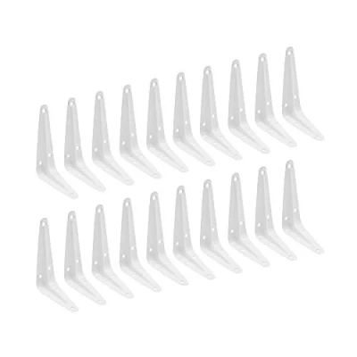 Image of Shelf Brackets White 100x75mm / 4x3&quot; Original Retro London Pattern Shelve Pack of 20 EAI Brand