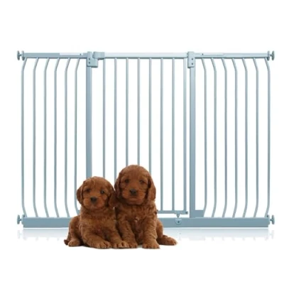 Image of Bettacare Extra Tall Elite Dog Gate, 152cm 161cm, Matt Grey, 100cm in Height, Pressure Fit Pet Gate for and Puppy, Barrier, Easy Installation