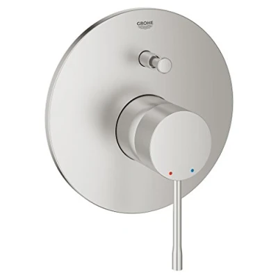 Image of GROHE Essence New Single Lever Bath/Shower Mixer Trim Supersteel 19285DC1