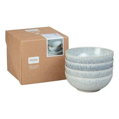 Image of Denby Halo Speckle 4 Piece Cereal Bowl Set