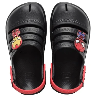Image of Havaianas Kids Clog Marvel New Graphite 10/11C