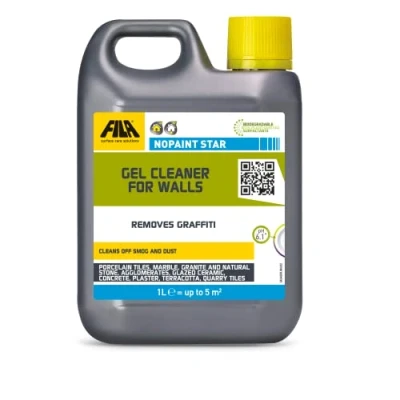 Image of Fila Surface Care Solutions No Paint Star Professional Water Based Gel Cleaner Graffiti Remover from Bricks, Cement and Natural Stone, 1L
