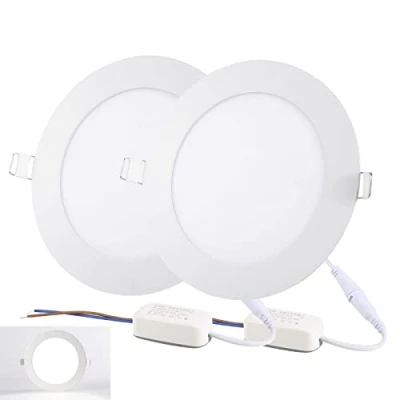 Image of NRGDILY 2 Pack 18W LED Downlights Ceiling, 9mm Slim Recessed Ceiling Spot Lights, Cool White 6500K, Φ200 210mm Cutout, Round Kitchen Bedroom Spotlights Lights