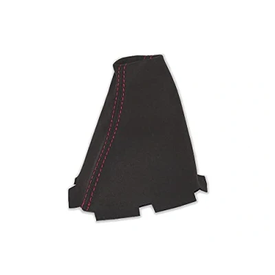 Image of The Tuning Shop Ltd Gear Gaiter Compatible with Honda Civic Type R EP3 Suede Red Stitching