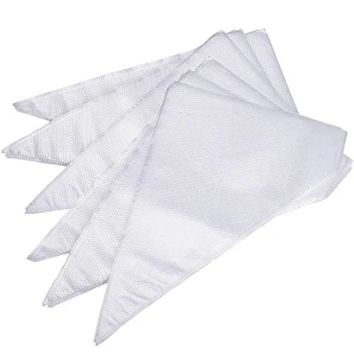 Image of WWZJ 100Pcs Icing Piping Bags Disposable Pastry Bag for Cake Decorating Royal Frosting (27x17, White)