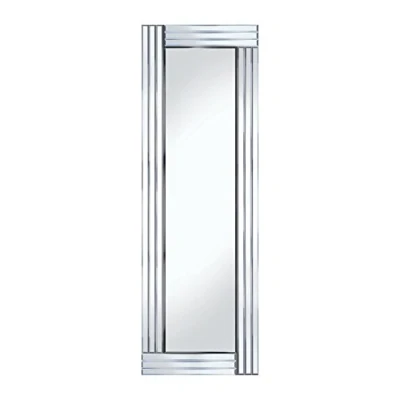 Image of Barcelona Trading Grace Silver Glass Framed Full Length Bevelled Wall Mirror 48, 120 x 40, SWS001 1