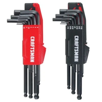 Image of CRAFTSMAN Hex Key Set, Metric/SAE 20 Piece (CMHT26020), Black