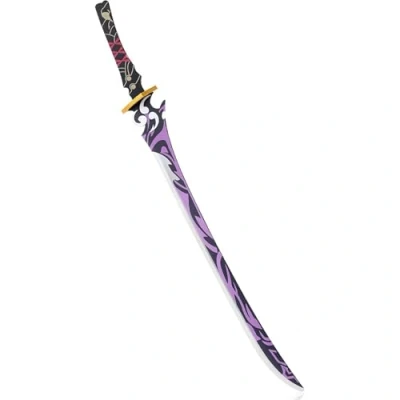 Image of Next Level Cosplay Prop Replica Genshin Impact Ei Raiden Shogun&#039;s Musou Isshin Wooden Sword