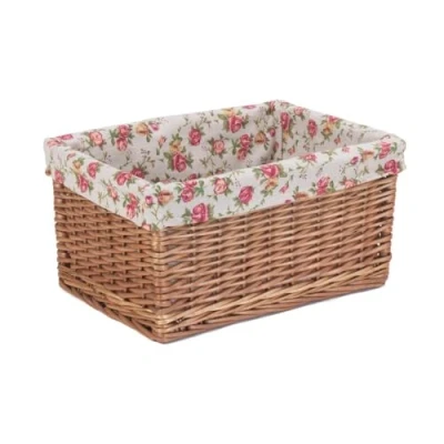 Image of Double Steamed Garden Rose Willow Storage Baskets Extra Large