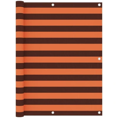 Image of vidaXL Balcony Screen Orange and Brown 120x600 cm Oxford Fabric