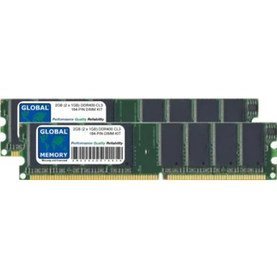 Image of 2GB (2 x 1GB) DDR 400MHz PC3200 184 PIN DIMM MEMORY RAM KIT COMPATIBLE WITH IMAC G5 &amp; POWERMAC