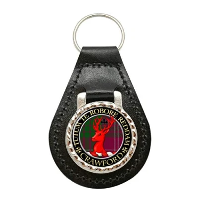 Image of Crawford Scottish Clan Leather Key Fob