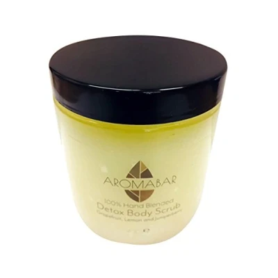 Image of DETOX Dead Sea Salt Hand &amp; Body Scrub 400g with Grapefruit, Lemon Juniperberry Essential oils 100% Natural Packed minerals and nutrients For Men or Women