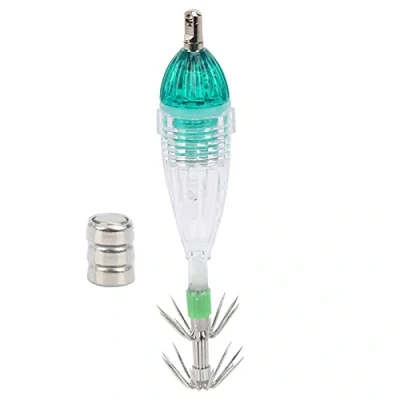Image of Alomejor Squid Jig Fishing Lure Bait Head Hooks Fluorescent Octopus Cuttlefish Set