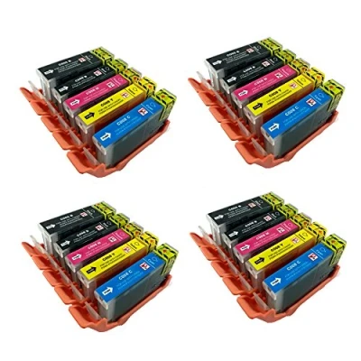 Image of PerfectPrint Compatible Ink Cartridge Replacement for Canon Pixma iP4200 iP4300 iP4500 iP5100 iP5200 iP5200R iP5300 MP500 MP530 MP600 MP600R MP610 MP800 MP800R MP810 PGI 5/CLI 8 (BK/C/M/Y, 20 Pack)