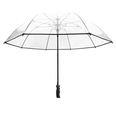 Image of SMATI Large Transparent Golf Umbrella Solid; Diameter= 124cm; Automatic opening; Men/Women Umbrella; For 2 people; Black border colour