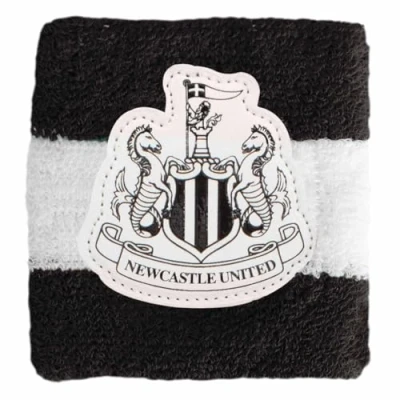 Image of Newcastle United Official Cotton Wristbands, Black and White