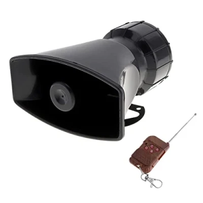 Image of ePathChina 7 Sounds Loud Car Warning Alarm Police Fire Siren Horn Speaker with Brown Remote Controller 12V 100W