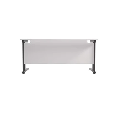 Image of Jemini Rectangular Double Upright Cantilever Desk 1800x800x730mm White/Black KF820307