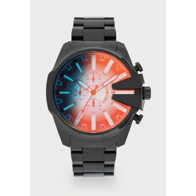 Image of Diesel MEGA Chief SLIM Chronograph watch, Men&#039;s, Size: One Size, Black