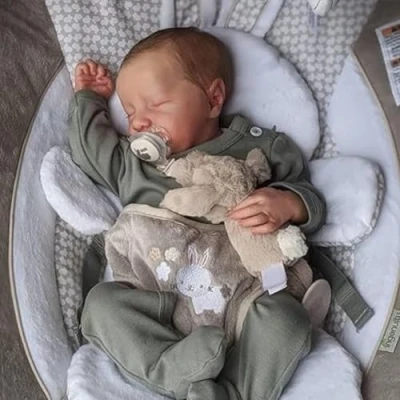 Image of Lonian Reborn Baby Dolls Boy 17 Inch Realistic Newborn Doll Lifelike Toddler Handmade Washable Vinyl Body that Look Real