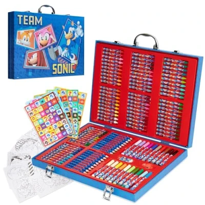 Image of SONIC THE HEDGEHOG Art Set for Kids with 137 Pcs, Supplies Gifts Boys