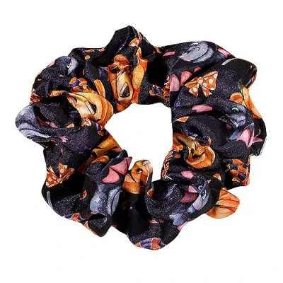 Image of Colorful Halloween Scrunchies Pumpkin Hair Elastic Satins Ties Ponytail Holders Scrunchy Soft Tie Fashionable TieUnique Accessory
